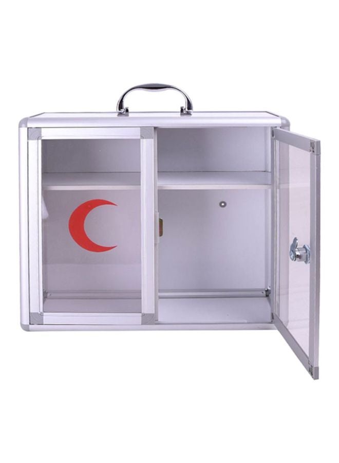 Aluminum First Aid Box White 30cm