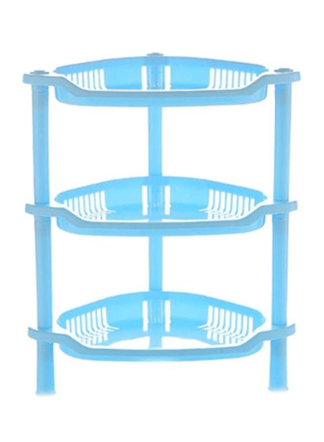 3-Tier Plastic Bathroom Storage Rack Blue 28x35cm 