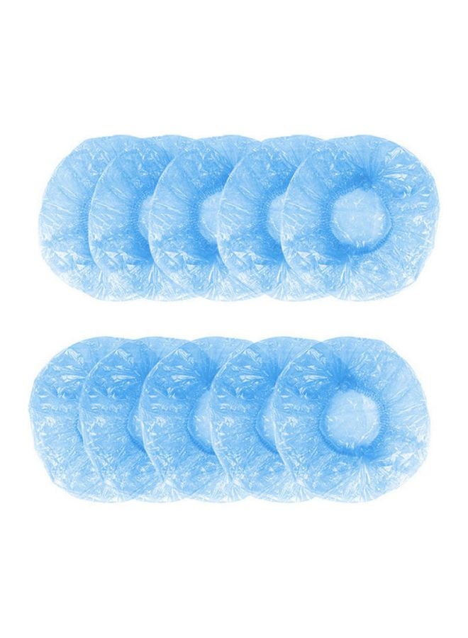 10-Piece Waterproof Bath Cap Set Blue 12x1x12cm - Image 1