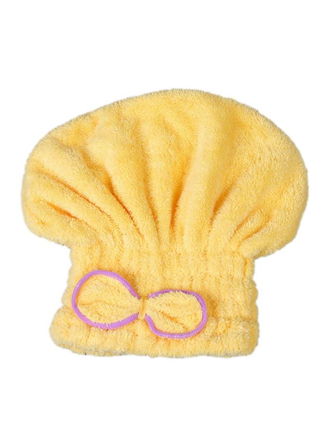 Quick Hair Drying Shower Cap Yellow/Pink 22x3x20cm