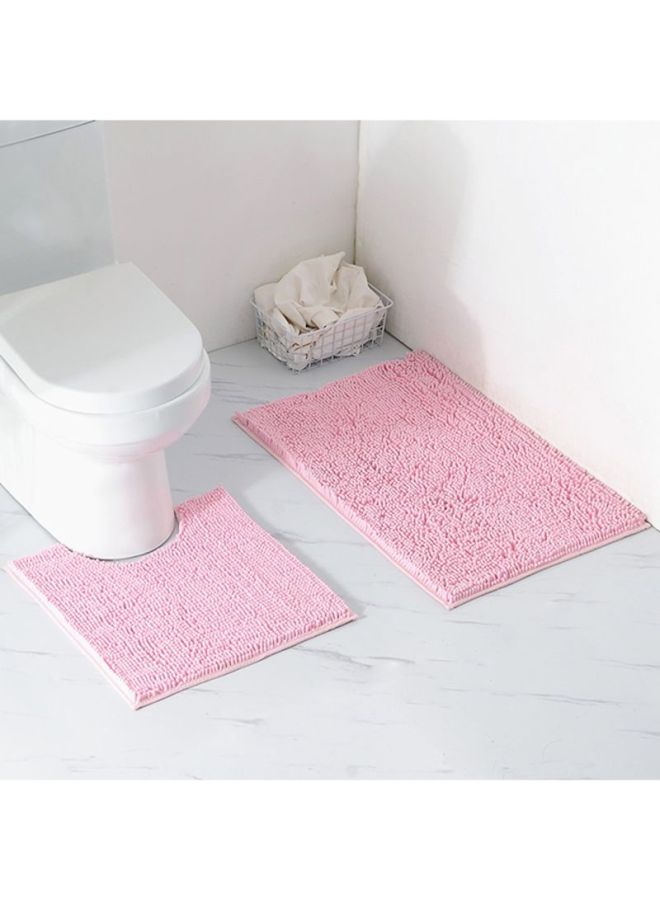 2-Piece Bathroom Mats Set Pink U-Shaped (20c32), Mat (20x20)cm - Image 3