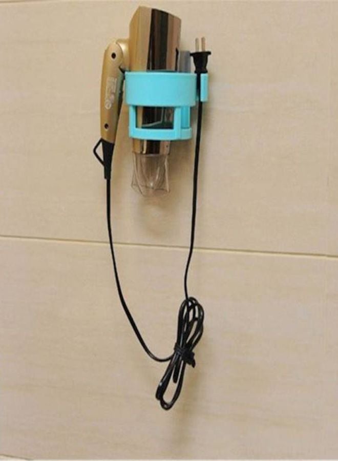 Wall Mounted Bathroom Hair Dryer Holder Blue  - Image 2