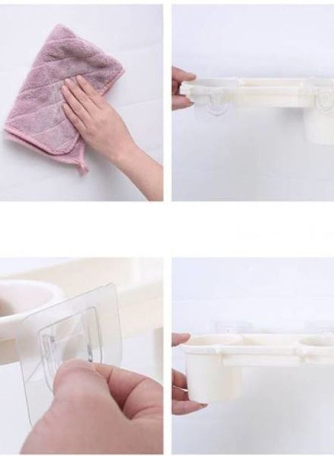 Wall Mounted Bathroom Organizer White - Image 4