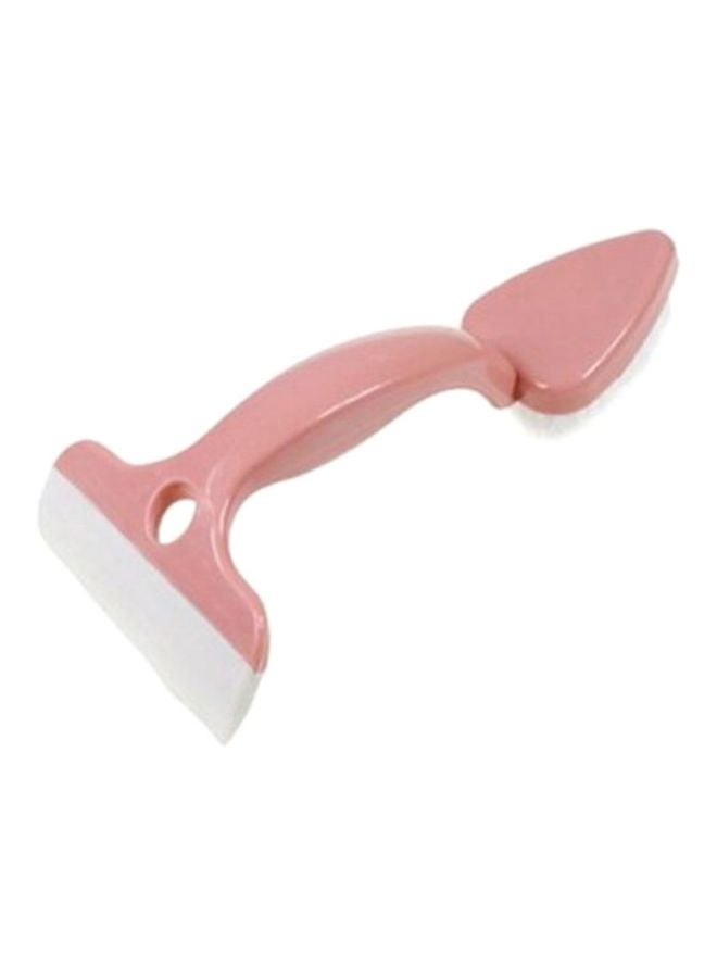 Double-Head Bathroom Cleaning Brush Pink/White 23.5x6cm - Image 1