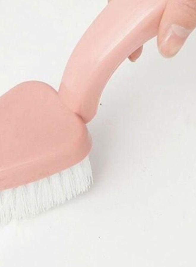 Double-Head Bathroom Cleaning Brush Pink/White 23.5x6cm - Image 2
