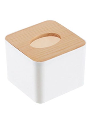 Paper Tissue Holder White/Brown 11x8.5x11cm - v1613478529/N42758275A_1