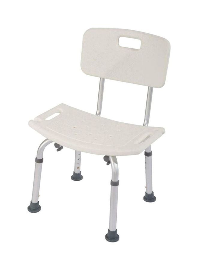 هيلث مينز كرسي استحمام بارتفاع قابل للتعديل أبيض/فضي - Image 1