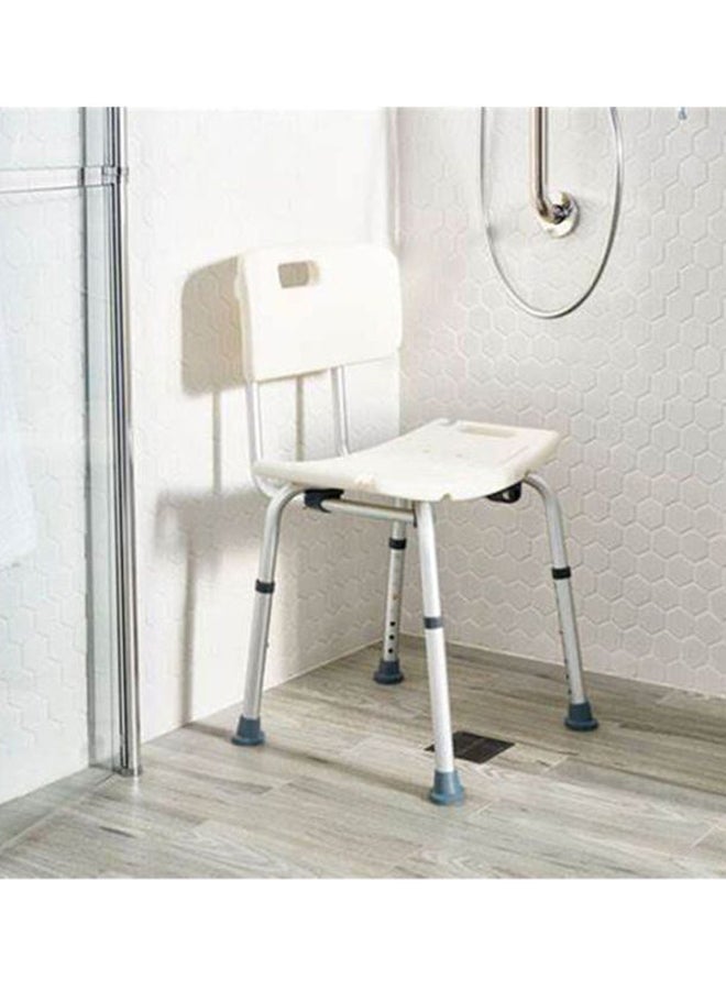 هيلث مينز كرسي استحمام بارتفاع قابل للتعديل أبيض/فضي - Image 2