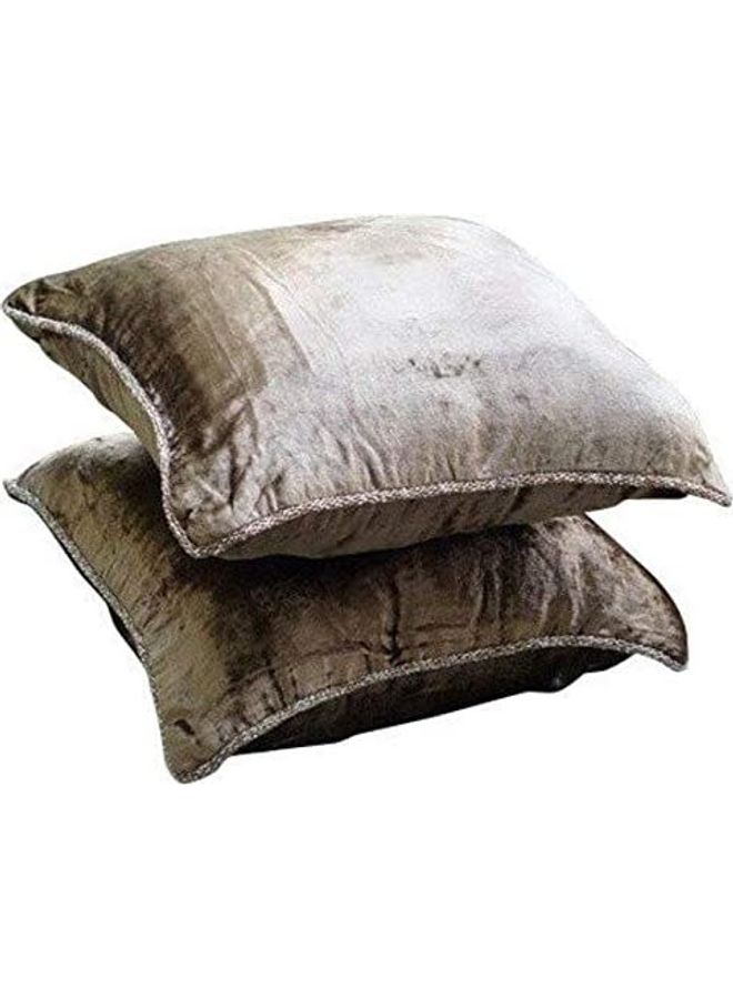 Luxury Light  Decorative Pillow Covers cotton Brown 16x16inch 