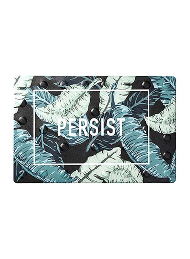 Daitan Leaves Printed Bathroom Mat Black/Blue/Green One Size