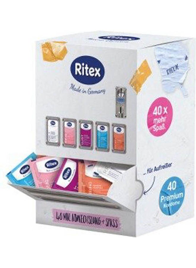 عبوة واقيات ذكرية كوندومايتيت مكونة من 40 قطعة .