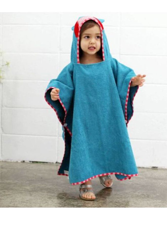 Generic Hooded Cotton Bath Towel Blue/Red/White  - Image 2