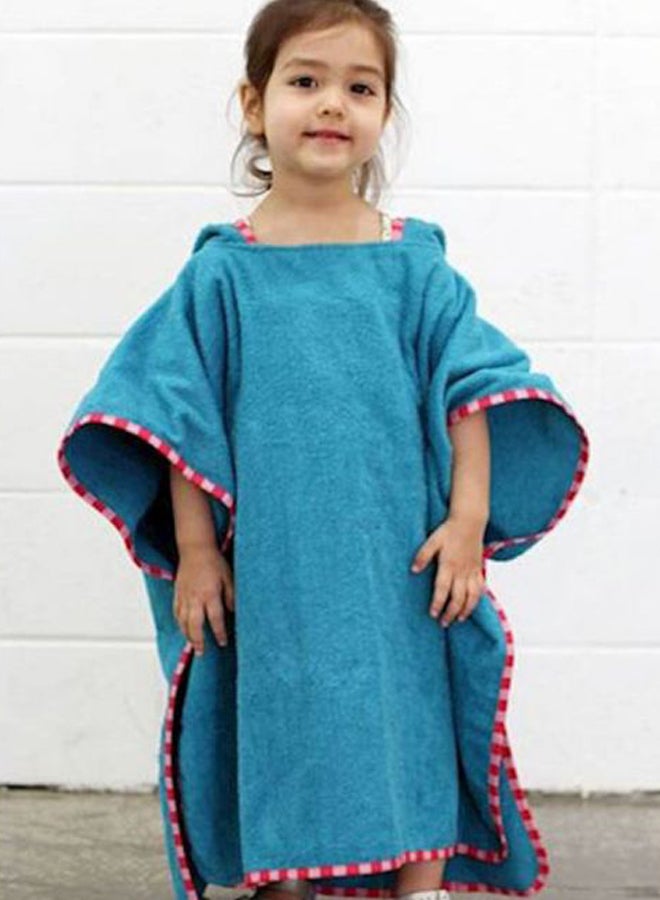 Generic Hooded Cotton Bath Towel Blue/Red/White  - Image 3