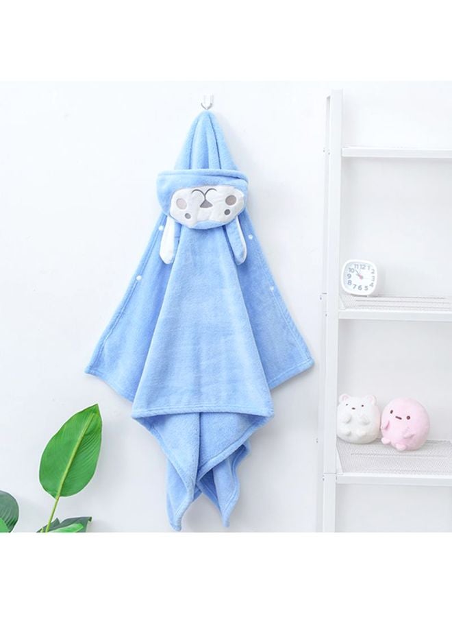 Generic Water Absorbent Hooded Bath Towel Blue/White 40x7x30cm  - Image 2