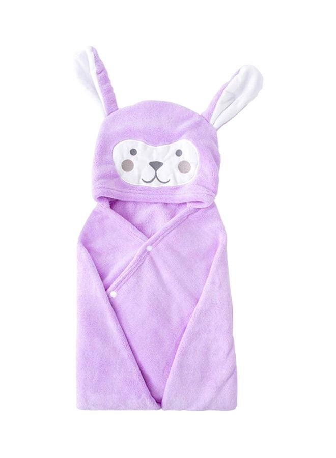 Water Absorbent Hooded Bath Towel Purple 40x7x30cm  - Image 1