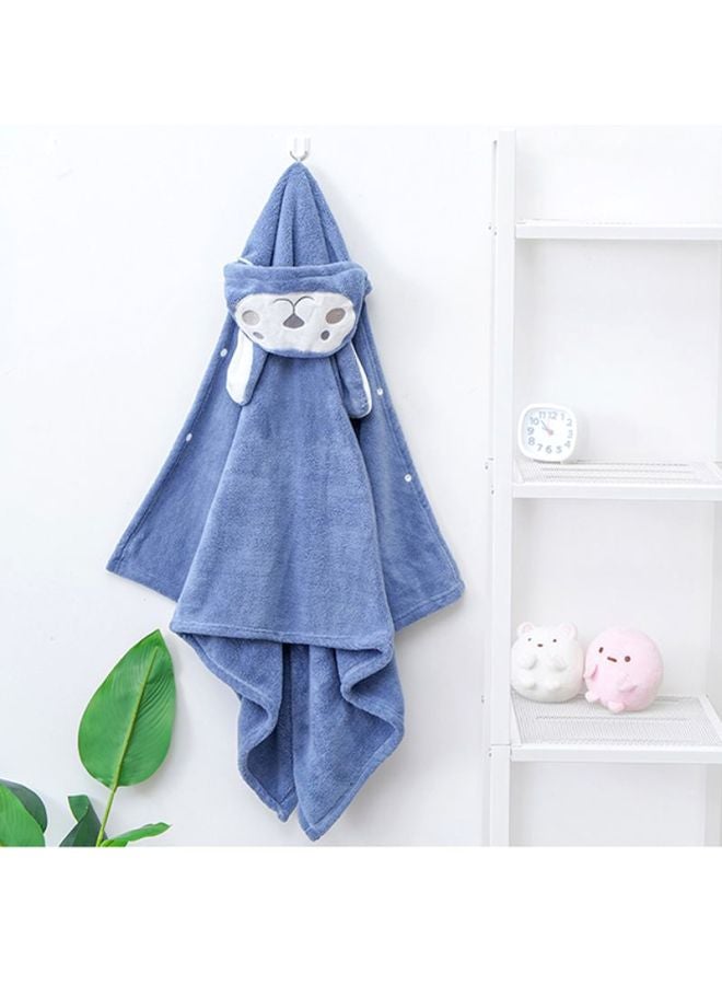 Generic Water Absorbent Hooded Bath Towel Dark Blue 40x7x30cm  - Image 2