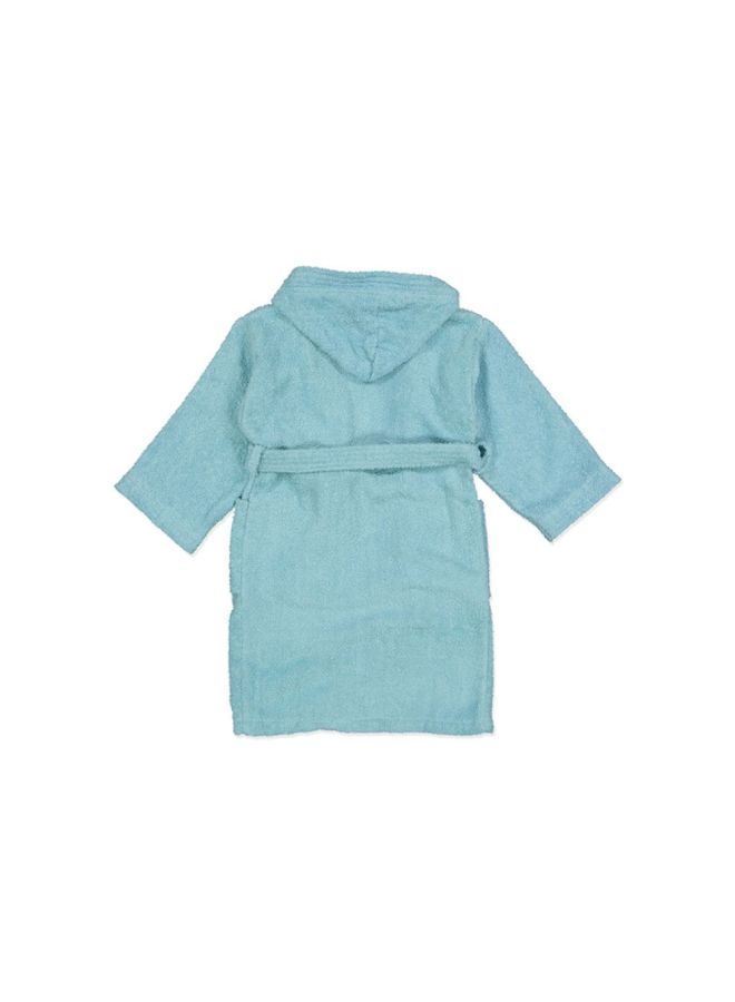 Nexus Hooded Kimono Bathrobe Blue - Image 2