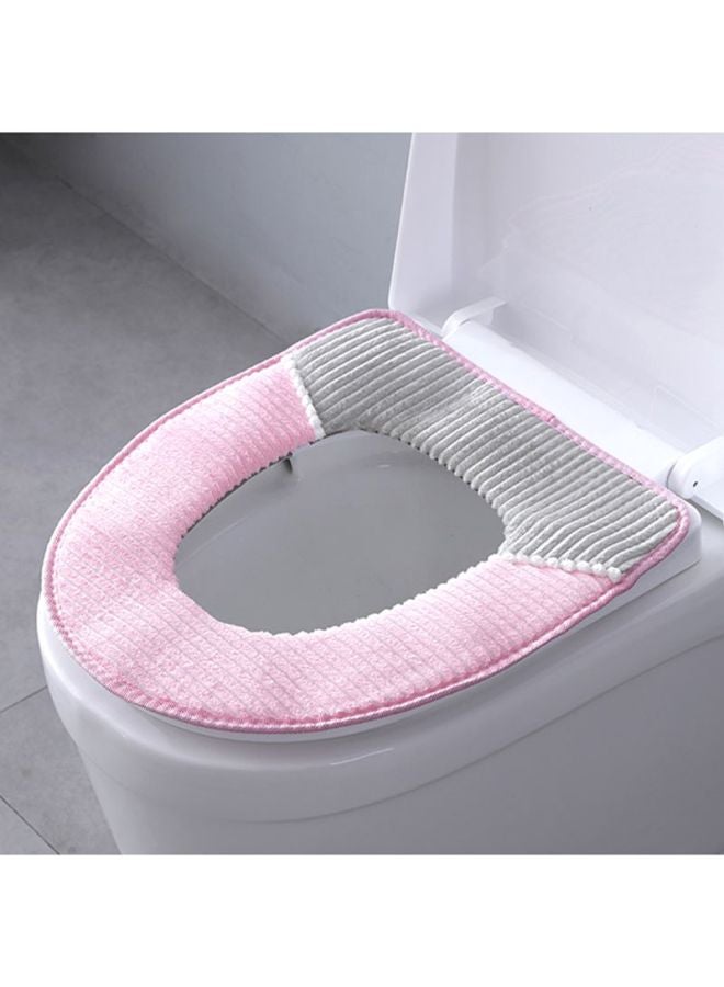 Toilet Seat Cushion Pink/Grey/White 43x1.5x35cm - Image 2