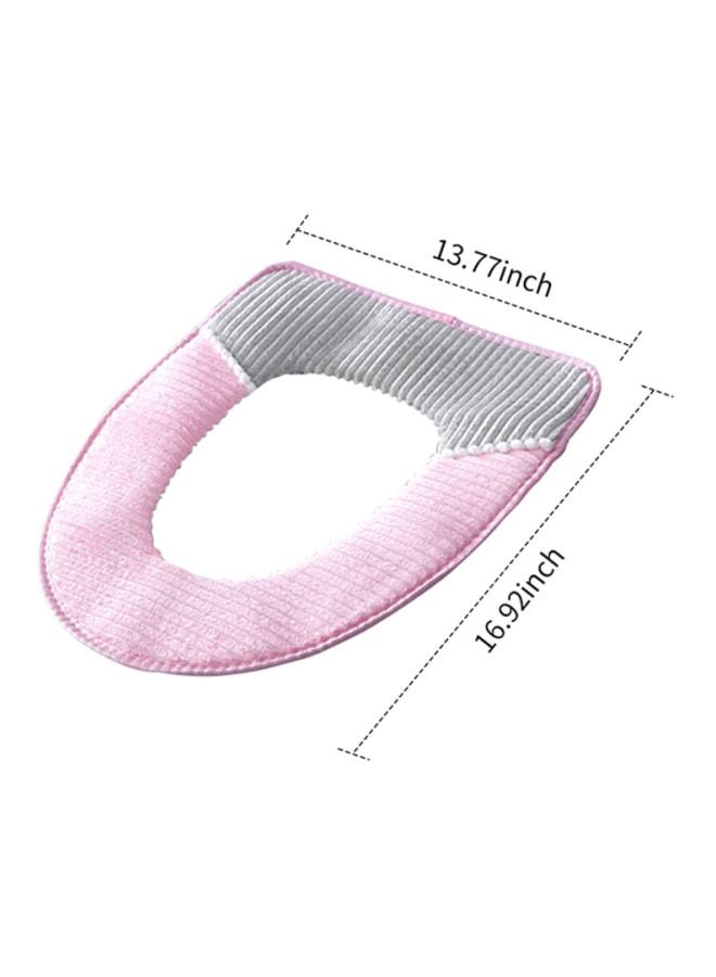 Toilet Seat Cushion Pink/Grey/White 43x1.5x35cm - Image 3