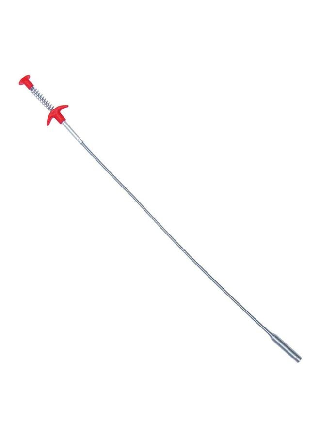 Generic Flexible Grabber Toilet Plunger Silver/Red 90cm  - Image 1