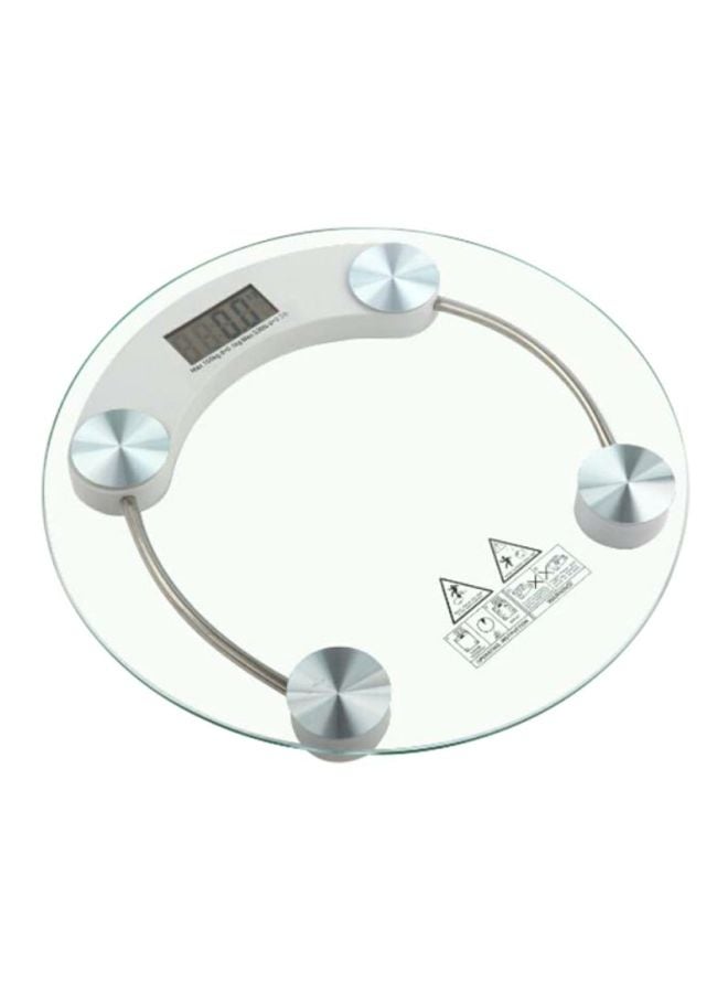 Digital Glass Round Weight Scale Clear  - Image 1