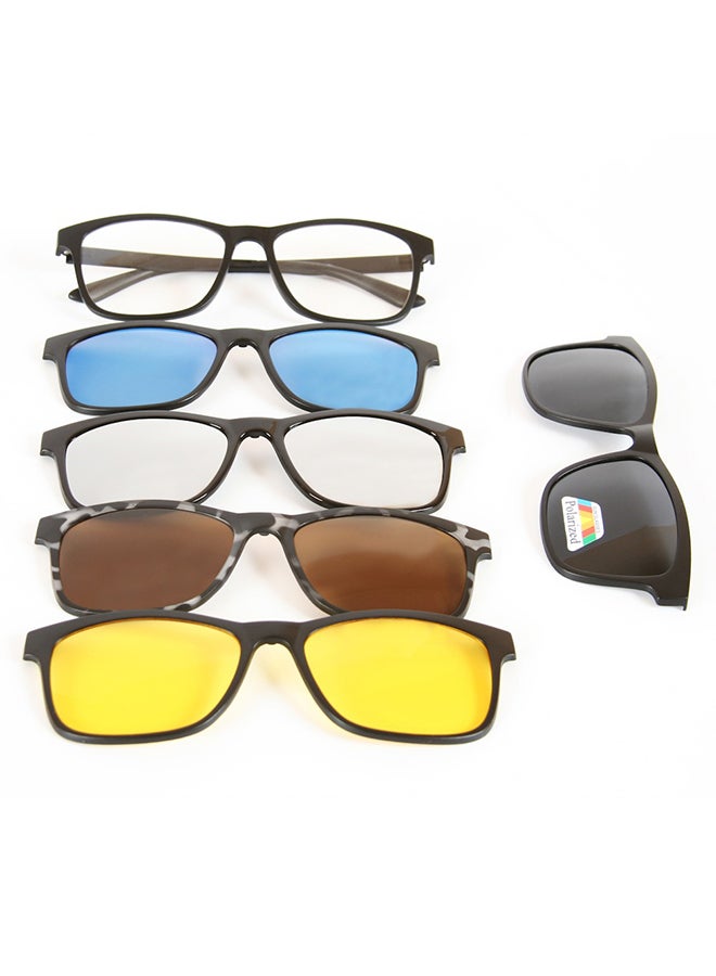 PROOCHI - UV  Protection 1 Frame Eyeglasses + 5 Clip Lenses Sunglasses Polarized Magnetic 2201 - Image 1