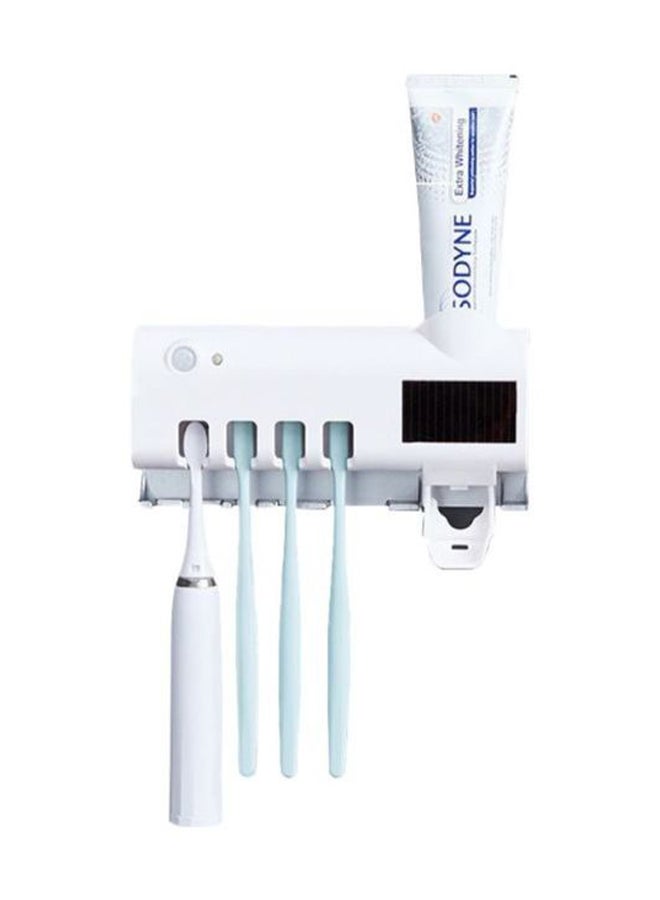 Wall Mounted UV Toothbrush Holder With Sterilizer Function White 22.2x5.3x13.2cm - Image 2