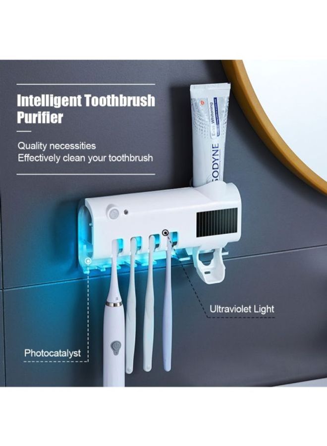 Wall Mounted UV Toothbrush Holder With Sterilizer Function White 22.2x5.3x13.2cm - Image 3
