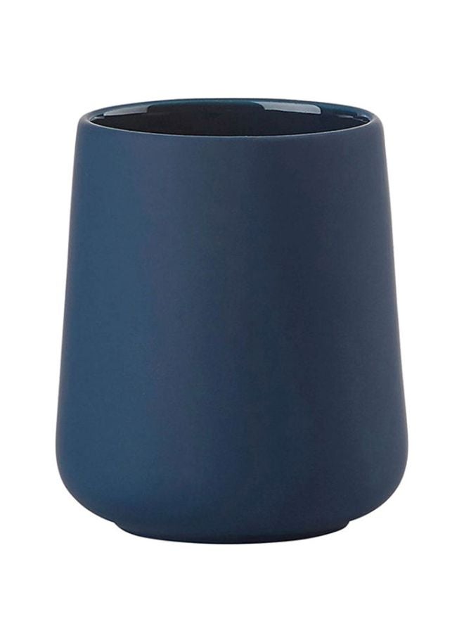 Generic Round Shape Toothbrush Holder Dark Blue/Black 15 x 10cm 