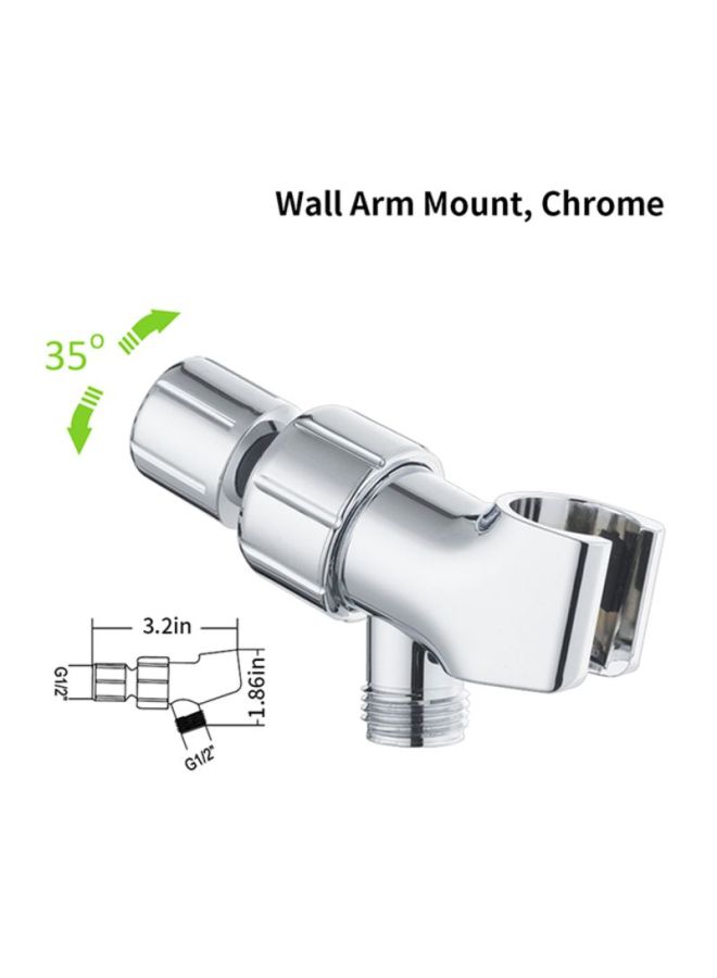 Wall Mount Handheld Shower Head Holder Silver - Image 2