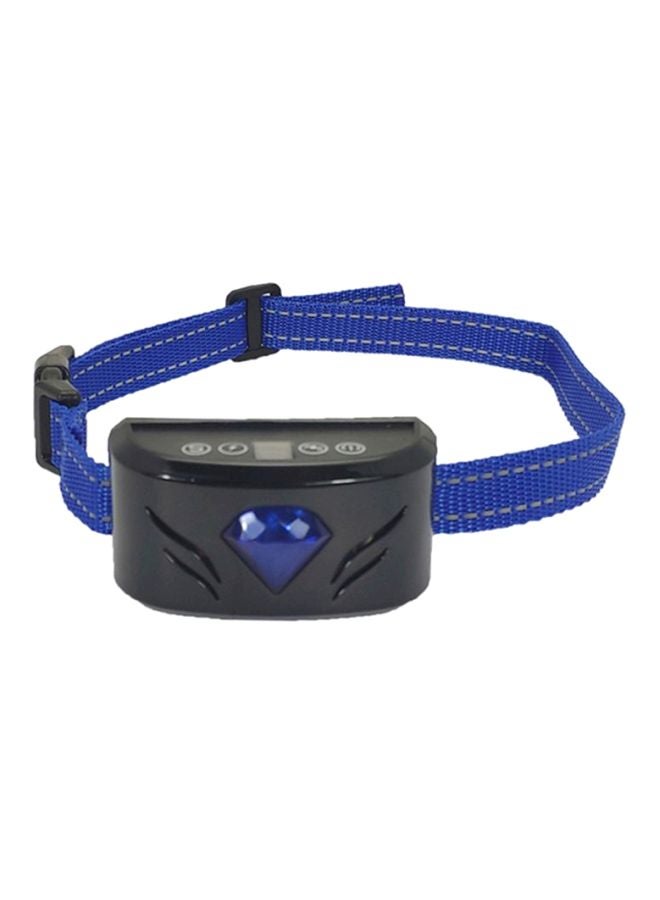 طوق مضاد للماء والنباح أسود/أزرق