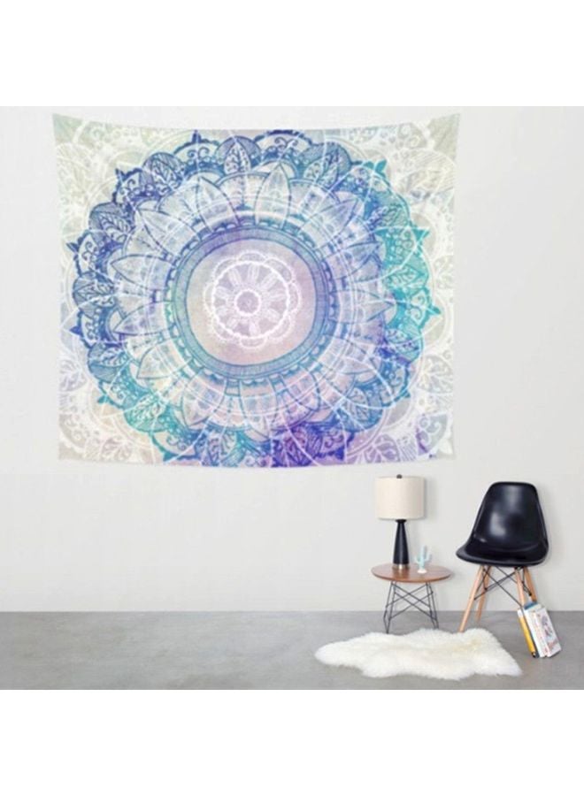 Printed Beach Towel Green/Blue/Purple - Image 3