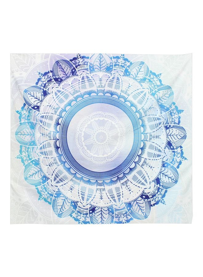 Printed Beach Towel Green/Blue/Purple - Image 1