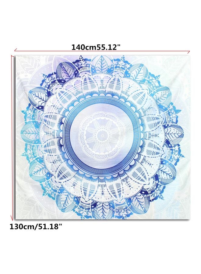 Printed Beach Towel Green/Blue/Purple - Image 2
