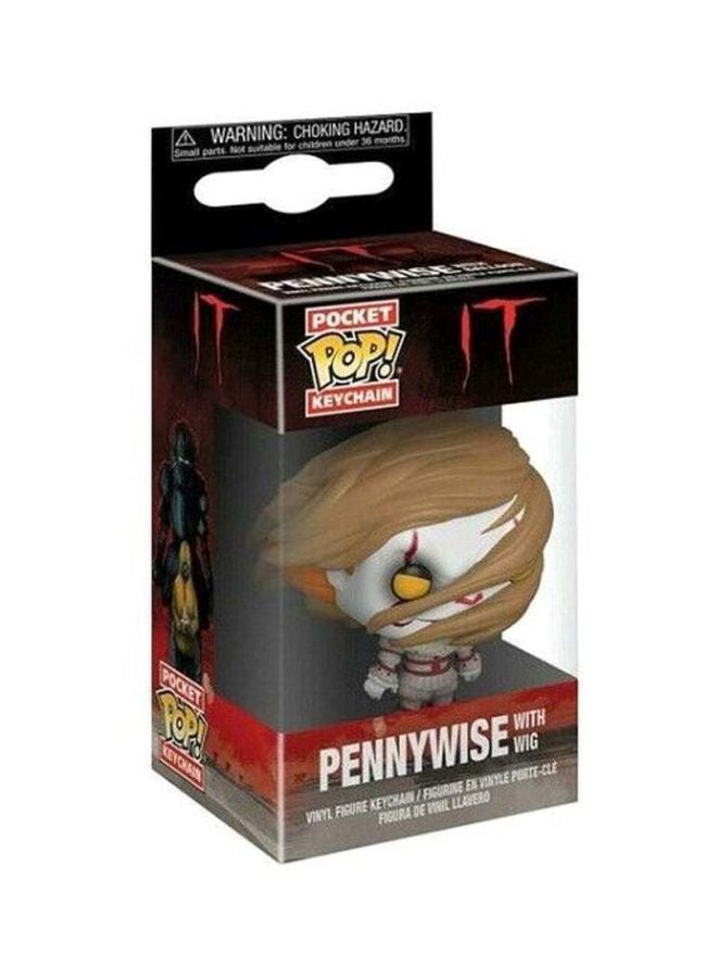 Funko Pop! Clown With Long Hair  Figure Toy Keychain Brown/White/Silver  - Image 3