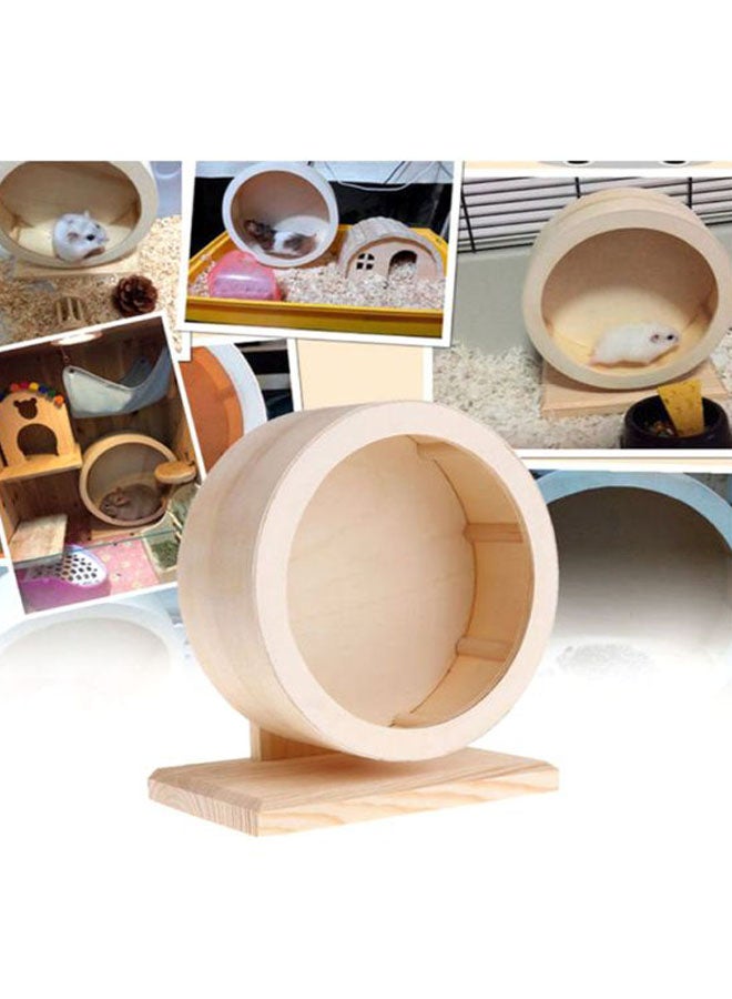 Wooden Mute Roller Pet Toy Beige - Image 2