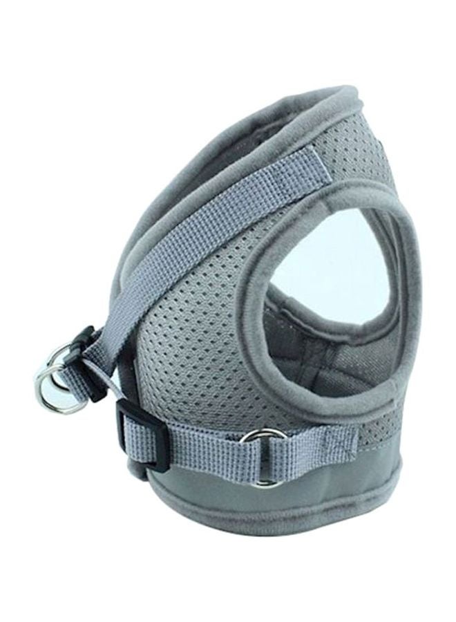 Reflective Chest Harness With Leash Grey Medium - Image 3