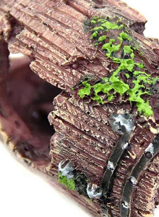 Generic Artificial Resin Barrel Caves Ornament Brown/Green/White 6x9cm - Image 2