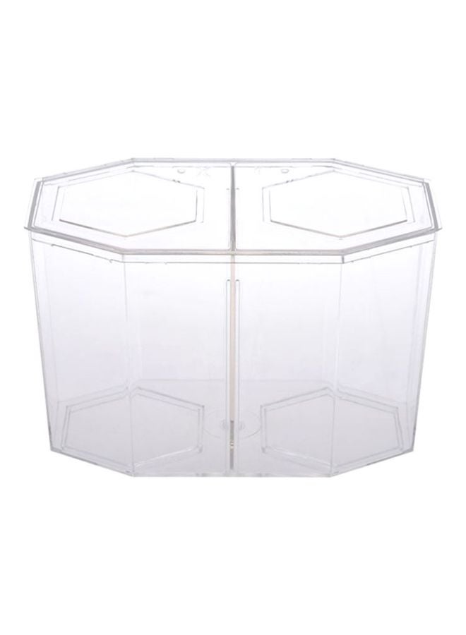 Aquarium Tank With Divider Clear 13x18x10cm - Image 1