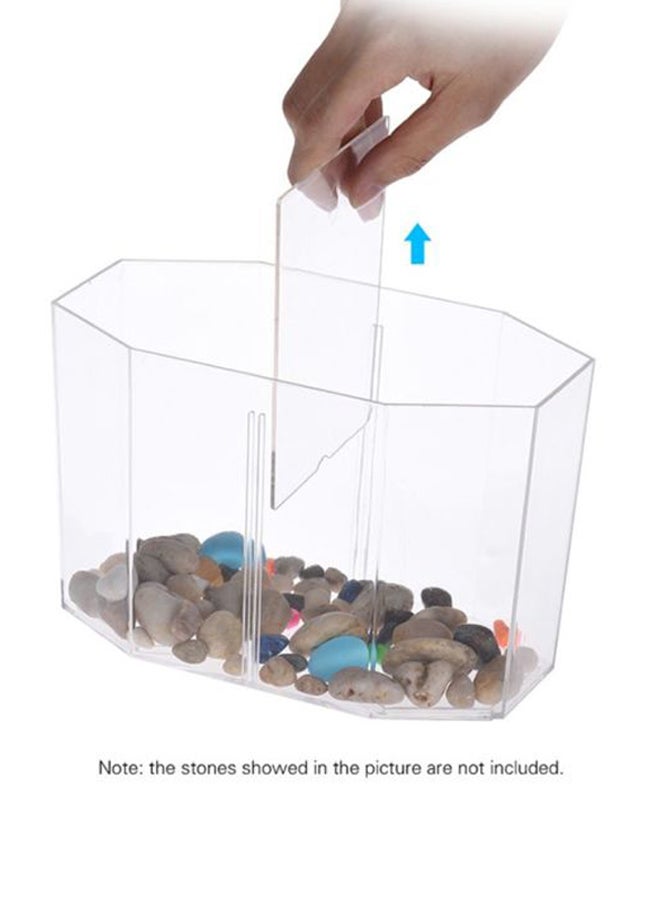 Aquarium Tank With Divider Clear 13x18x10cm - Image 4