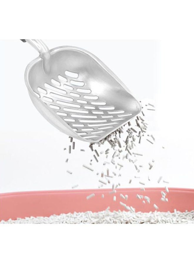 Generic Hollow Cat Litter Scooper Shovel Silver/Black 0.274kg  - Image 2