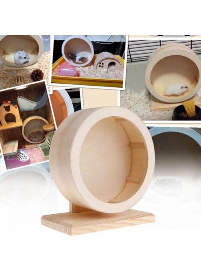 Wooden Mute Roller Pet Toy Beige - Image 4