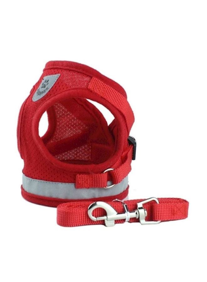 Reflective Design Pet Chest Vest Starp Red/Grey XS - Image 1