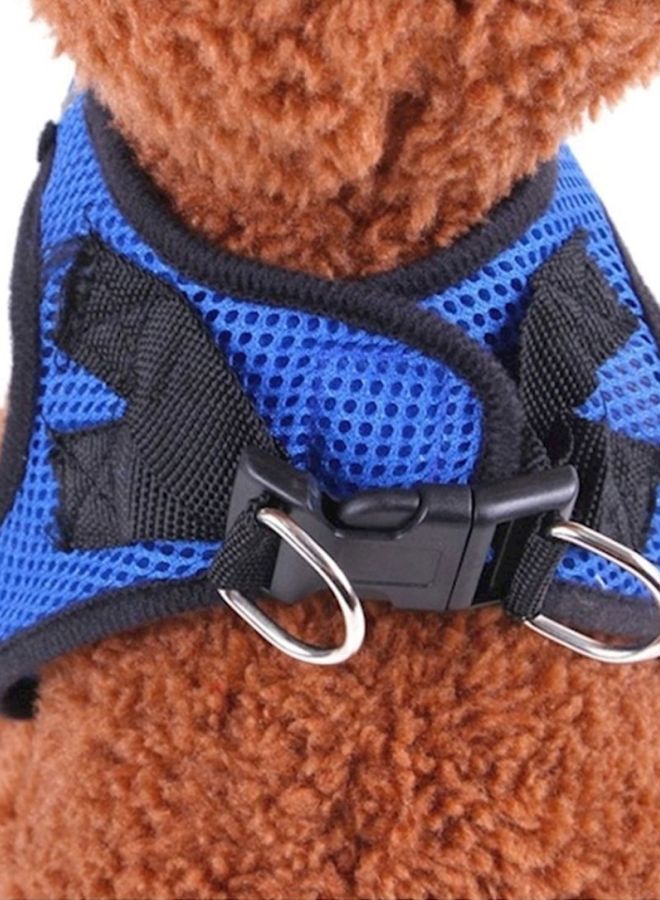 حبل وحمالة شبكية لحماية وسحب الحيوانات الأليفة أسود/أزرق Medium - Image 2