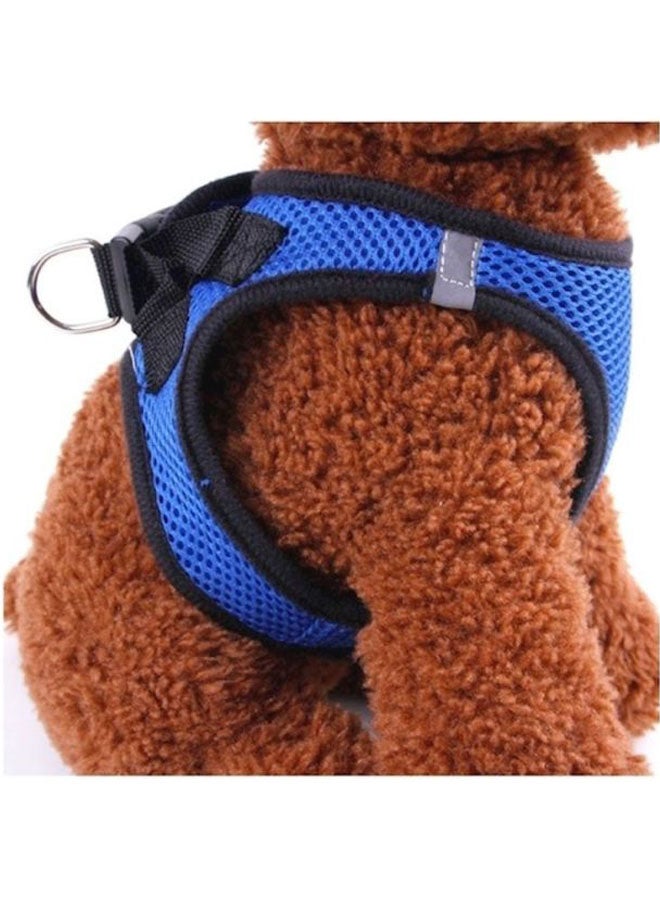 حبل وحمالة شبكية لحماية وسحب الحيوانات الأليفة أسود/أزرق Medium - Image 3