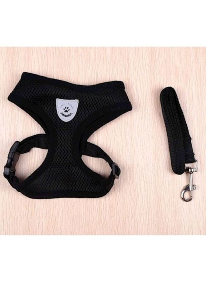 Adjustable Pet Chest Strap With Traction Rope Black - Image 2