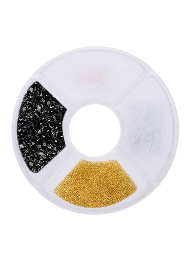 Pet Water Fountain Filter Replacement White/Gold/Black 5inch