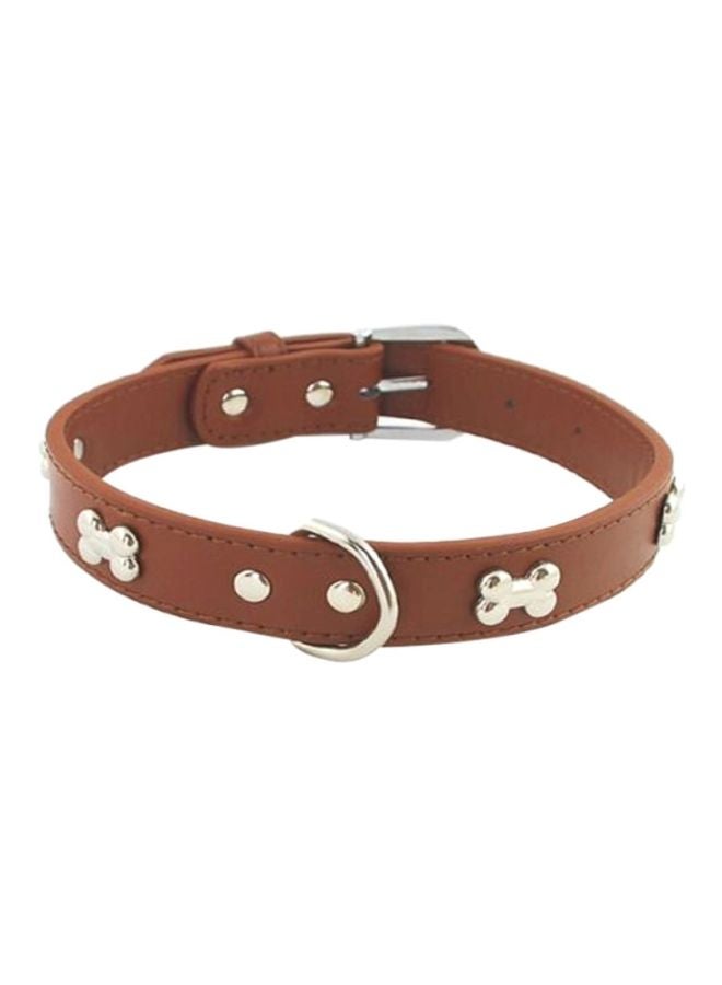 Neck Strap For Dog Brown/Silver 2.5cm - v1613493306/N20028238A_1