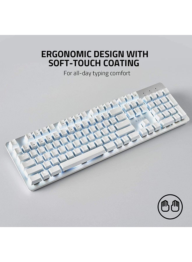 RAZER - Razer Pro Type - Wireless Mechanical Productivity Keyboard, Razer Orange Mechanical Switches, Fully Programmable Keys, Bluetooth and Wireless Connectivity, Durable for Up to 80 Million Keystrokes - Mercury White - Image 1
