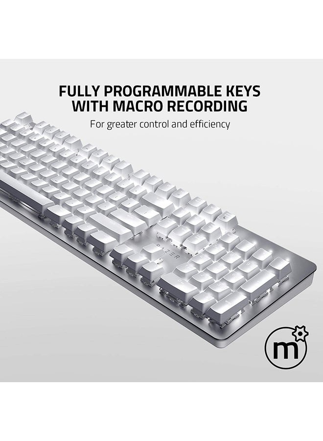 RAZER - Razer Pro Type - Wireless Mechanical Productivity Keyboard, Razer Orange Mechanical Switches, Fully Programmable Keys, Bluetooth and Wireless Connectivity, Durable for Up to 80 Million Keystrokes - Mercury White - Image 1